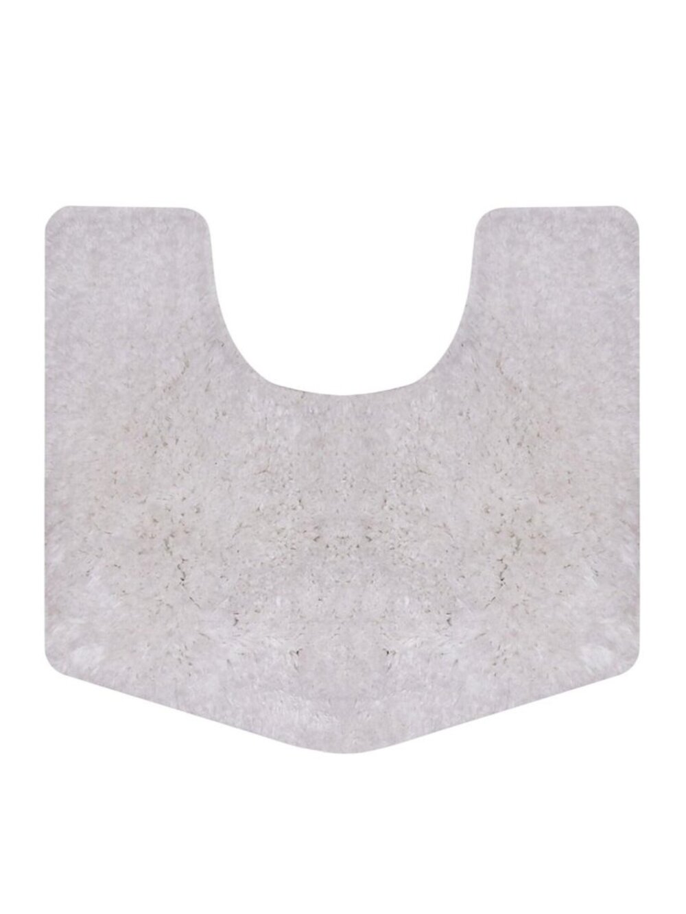 NWT Home Weavers Element Bathroom Contour Fuzzy Toilet Rug White 20 x 20